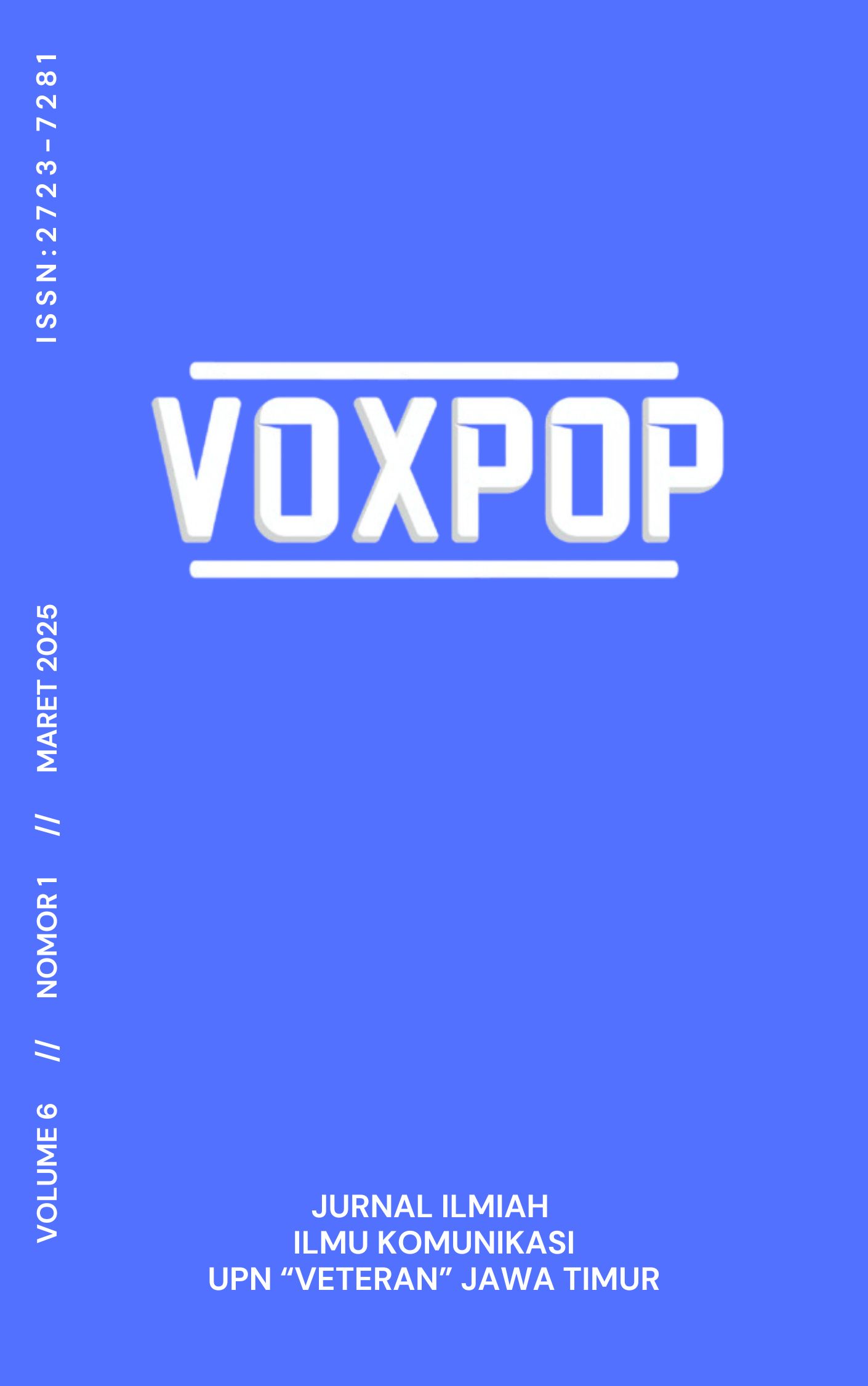 					View Vol. 6 No. 1 (2025): VOXPOP
				